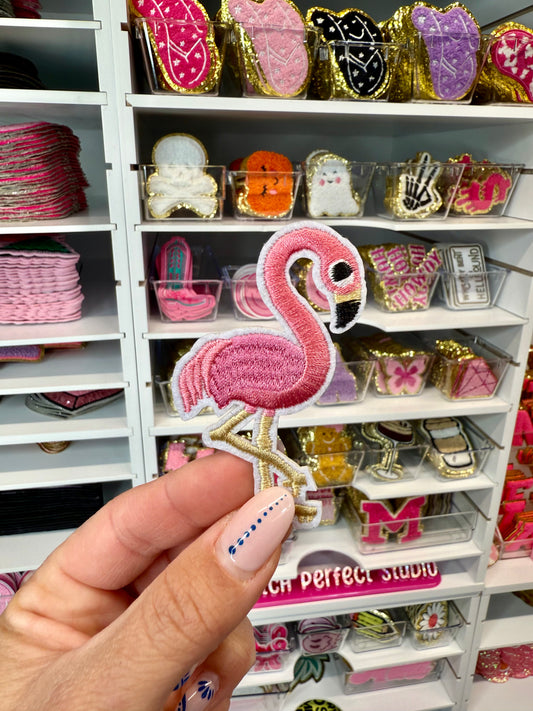 Flamingo Iron On Patch